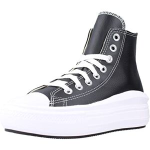 Converse Femme Chuck Taylor All Star Move Platform FOUNDATIONAL Leather Sneaker, Noir, 36 EU - Publicité