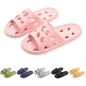 Hoomall Claquettes Femmes Hommes Ultra Doux Pantoufles Claquettes de Douche Antidérapante Confortable Chaussures de Maison Piscine Chaussons Plage Intérieur Slides Eté(Rose,36/37 EU) - Publicité