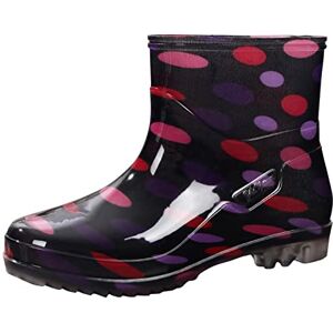 TDEOK Klein Chaussures pour femme 38 Top Rubber Bottes de pluie en PVC imperméable avec fermeture Velcro Noir, marron, 37 EU - Publicité