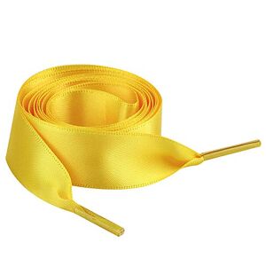 Jamron Plat Soie Ruban Satin Lacet 2CM Large pour Sneakers Ballerines Escarpin P13 Jaune Doré 100 CM - Publicité