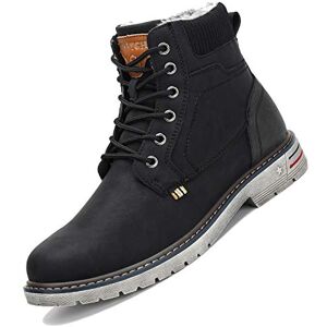 Mishansha Bottines Hommes Bottes de Neige Femmes Chaussures Hiver Chaudes Chaussures Randonnée Imperméable Boot, Noir 36 - Publicité