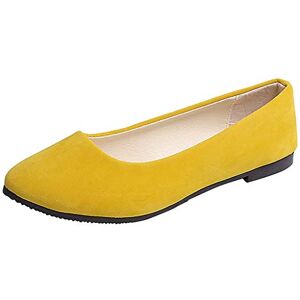 generic Chaussures plates pour femme Élégantes Confortables Chaussures confortables Pour femme Chaussures plates Confortables Chaussures de loisirs, jaune, 42 EU - Publicité