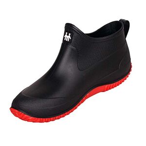 SMajong Chaussures de Pluie pour Hommes Femmes Chaussures de Jardinage Imperméable Bottines Caoutchouc Antiderapant Chaussures Basses Mixte Adulte ,Noir Rouge,35 EU - Publicité