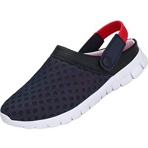 SAGUARO Femmes Chaussures de Plage Eté Mules et Sabots Adulte Pantoufles de Jardin Respirante Clogs Unisexe Sandales pour Homme Antidérapant, Rouge 40 - Publicité