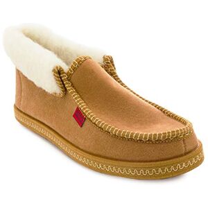 Andrés Machado Chaussons pour Homme et Femme pour l´Hiver Slipper Bottines BAMARA – Tissu en suédine et Doublure en Laine – Semelle de Marche en Caoutchouc -Camel, EU 38 - Publicité