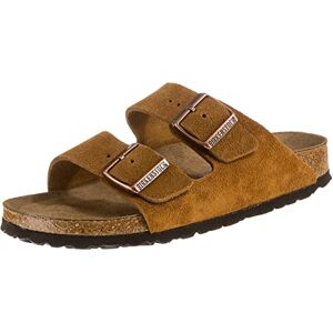 Birkenstock Arizona SFB Cuir Suède, Sandales Bout Ouvert Femme, Beige (Mink Mink), 40 EU - Publicité