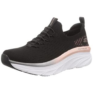 Skechers Femme D'lux Walker Let It Glow Basket, Tricot Noir, Bordure Or Rose, 39 EU - Publicité