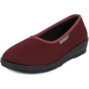 Aerosoft Ballerine extensible pour femme, largeur G-H, sans pression, pour pieds sensibles, convient à l'hallux valgus, doublure : Dermatest, très bonne, fabriquée en Allemagne, bordeaux, 40 EU - Publicité