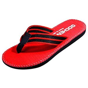 Generic Tongs de sport pour homme Sandales larges avec confort pour fasciite plantaire Soutien de la voûte plantaire Plage Piscine Sandales confortables pour l'intérieur, Rouge, 40 EU - Publicité