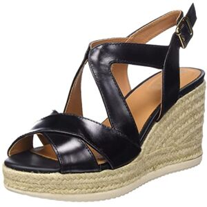 Geox Femme D Ponza Espadrilles Wedge Sandal, Noir, 37.5 EU - Publicité