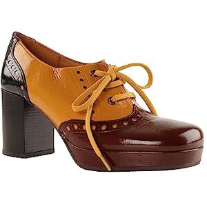 Chie Mihara Femme  Tissu Oxford, Marron, Jaune, Noir, 39 EU - Publicité