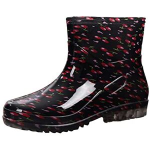 Generic Top Bottes de pluie en caoutchouc pour femme En PVC Imperméables Chaussures de pluie pour enfants, rose vif, 38 EU - Publicité