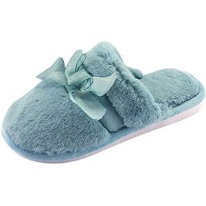 Susenstone Unisexe Chaussons En Coton Hiver Chaud Pas Cher Pantoufles Peluche Confort AntidéRapant Talon Plates Mules Femme Homme Chaussures De Maison - Publicité