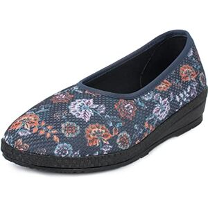 Aerosoft Ballerine stretch 4P pour femme Largeur G-H Sans pression Doux Fabriqué en Allemagne, fleurs, 37 EU - Publicité