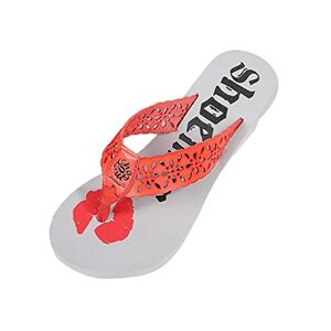 MisFox Tongs Femmes Été Sandales à Talon Compensé Plateforme Pantoufle Chaussures de Plage - Publicité
