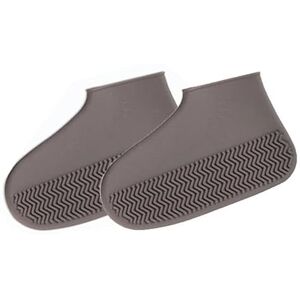 Boolavard Couvre-chaussures imperméables en silicone, couvre-chaussures réutilisables améliorés, bottes de pluie résistantes, protection antidérapante et lavable pour femmes et hommes (L, Gris) - Publicité