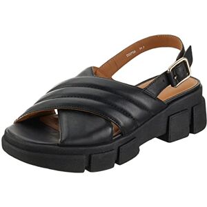 Geox Femme D LISBONA Sandale, Black, 36.5 EU - Publicité