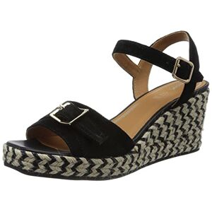 Geox Femme D Panarea Espadrilles Wedge Sandal, Noir, 36.5 EU - Publicité