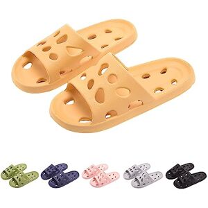 Hoomall Claquettes Femmes Hommes Ultra Doux Pantoufles Claquettes de Douche Antidérapante Confortable Chaussures de Maison Piscine Chaussons Plage Intérieur Slides Eté(Jaune,36/37 EU) - Publicité