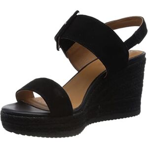 Geox Femme D Ponza Espadrilles Wedge Sandal, Noir, 37.5 EU - Publicité