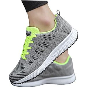 Susenstone Chaussure Blanche Femme De Sport Running Sneakers Plates Love Confort Respirantes LéGèRes Chaussures à Lacets - Publicité