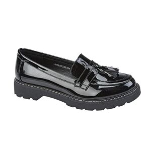 Boulevard Mocassins à talon bas et pompons pour femme Noir verni, Noir , 40 EU - Publicité