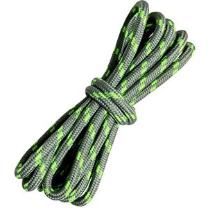 Flyingfish Lacets Rond pour chaussures de sport, baskets et bottes Sneakers 140CM Gris clair avec vert fluo - Publicité