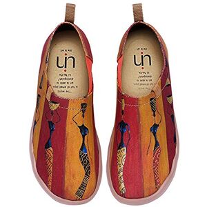 UIN Chaussures Bateau Femmes, Toile Chaussure Confort Femme Voyage Baskets de Sports Trekking Sneakers Peinte Mocassins Chaussure de Marche Loafers (36) - Publicité