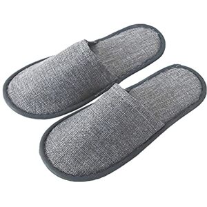 Mikiuly Chaussons jetables, Pantoufles Hotel, Chaussons invités, Chaussons en Tissu non Tissé, Confortable et respirant, pour hôtels et spa, Maison, Voyage, Unisexe, Taille universelle, 2 paires (Gris) - Publicité