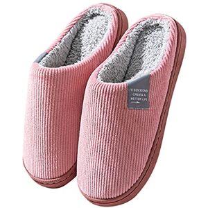 DSQSasahip Pantoufle Femme 2023 Maison Chaussons Femme Hiver Pantoufles Confortable Chaussons en Peluche Chaude Doublure Chaussures Femme Intérieur Hiver Accueil Slippers (03-Pink, 40-41) - Publicité