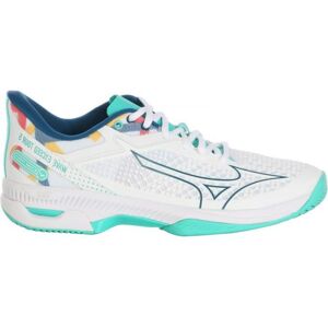 Chaussures de tennis pour femmes Mizuno Wave Exceed Tour 5 AC - white/turquoise/moroccanblue noir 39 female - Publicité