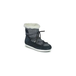 Bottes neige Moon Boot MOON BOOT FAR SIDE LOW FUR TARTAN Bleu 36,37,38,41 femmes - Publicité