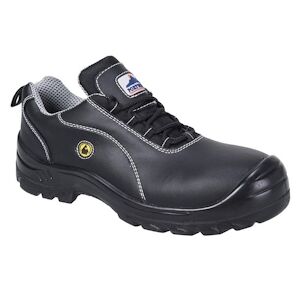 Portwest - Chaussures de sécurité basses en cuir et composite S1 ESD Noir Taille 42 - Publicité