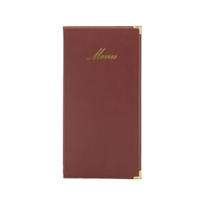 Securit® Protège-menu A45 - Simili cuir - Rouge bordeaux - Gamme Classique - 1 double insert inclus