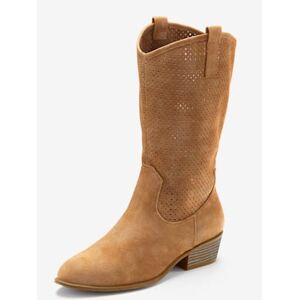 Bottes western matière agréablement légère - LASCANA - coloris chamois COLORIS CHAMOIS 42