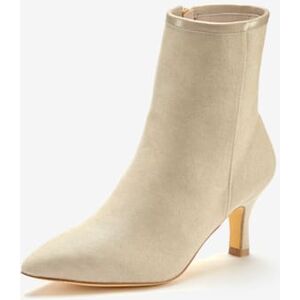 Bottines d'été avec talon confortable d'env. 7 cm - LASCANA - beige BEIGE 38 - Publicité