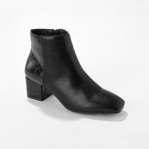 Blancheporte Boots bout carré, dos effet croco - BlancheporteJoli effet de matière, bout carré tendance et talon recouvert... Avec leur belle allure urbaine chic, les boots sont sans nul doute la meilleure façon d'accessoiriser les pantalons, jupes et rob