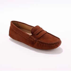 Mocassins en croute de cuir - marron - Blancheporte Marron 39