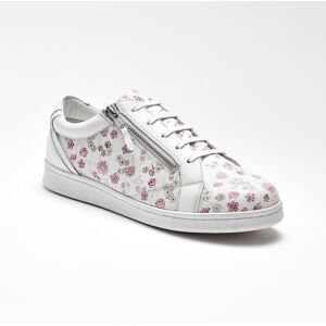 Blancheporte Tennis zippées en cuir perforé - Blancheporte Multicolore 39