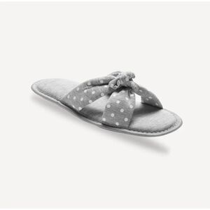 Blancheporte Mules plates à noeud bout ouvert imprimées pois - BlancheporteLégèreté et féminité pour ces mules à pois dans un esprit vacances. Elles vous séduiront à tous les moments de la journée tellement elles sont craquantes ! 38Gris