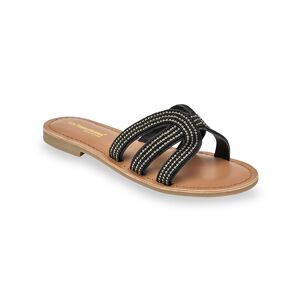 Mules plates strass Omega - 40 - Noir - Les Tropeziennes Par M BelarbiJoliment strassees, ces mules Omega faciles a enfiler se feront legeres a vos pieds pour savourer l'ete intensement. Balades, shopping, plage,... ce nouveau modele de la marque Les Trop