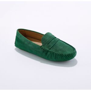 Blancheporte Mocassins en cuir velours - BlancheporteClassique indémodable, les mocassins en cuir sont gages de confort, de qualité et de féminité. On les marie avec tout, on les porte partout.38Vert