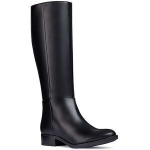 Geox Bottes cuir D Felicity - 40 - Noir - GeoxVous avez repéré le modèle de bottes indispensables à toutes les garde-robes cet hiver ! Très élegantes, en cuir lisse elles se portent aussi bien en mode cool avec un jean ou plus chic avec une robe. Vos pied