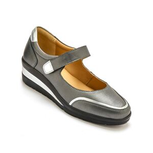 Babies scratchées largeur confort en cuir détails métallisés - 37 - Gris - PédiconfortToujours prêtes pour une balade chic, ces babies Pédiconfort® assurent style et féminité tout en offrant un réel bien-être. Vite enfilées, elles s'adaptent parfaitement  - Publicité