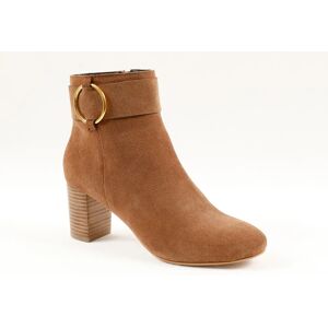 Blancheporte Boots croûte de cuir boucle côté - BlancheportePetite boots cherche jolie tenue de saison à mettre en valeur. Ses atouts : une confection en cuir de qualité, une boucle côté pour la fantaisie, un talon mode et une fermeture zippée pour le con