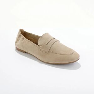 Mocassins croute de cuir - BlancheporteLe mocassin revient sur le devant de la scene cette saison, sublime par un cuir velours exquis... Bien pense, ce modele mise sur le maintien optimal d'un elastique au dos et sur le confort d'une semelle sur mousse. V