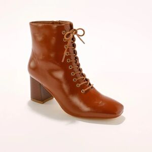 Bottines lacées à talon - caramel - BlancheporteCraquez pour le look rétro de ces bottines lacées et zippées. Follement stylées, elles sont aussi faciles à enfiler et se porteront en toute occasion, avec une pièce en denim ou une robe imprimée.41Marron - Publicité