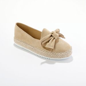 Mocassins espadrilles noeud a semelle corde crantee - BlancheporteJolis supplements mode pour cette paire de mocassins qui gagne en allure. Legere, elle se remarque par sa semelle cordee boheme, son compense crante contraste et son noeud feminin sur le de