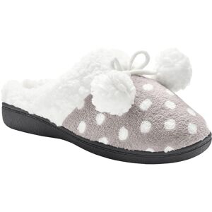 Chaussons mules polaires imprimées pois - BlancheporteGlissez vos pieds dans ces mules fourrées en polaire moelleuse toute douce & bien chaude pour des instants de cocooning et de confort irrésistibles !36Gris - Publicité