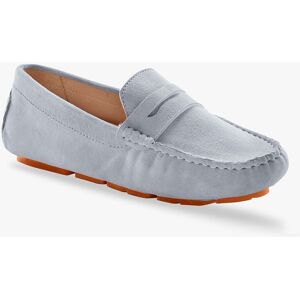 Blancheporte Mocassins en cuir velours - Blancheporte Bleu 36